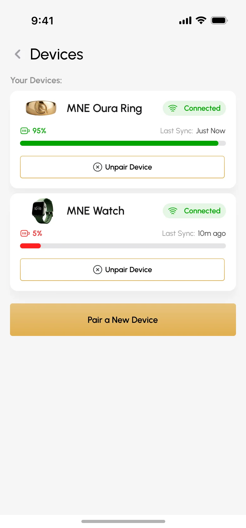 MyMem screen