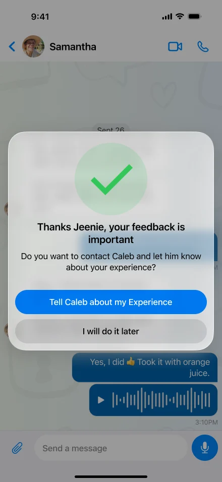 Check-in thanks