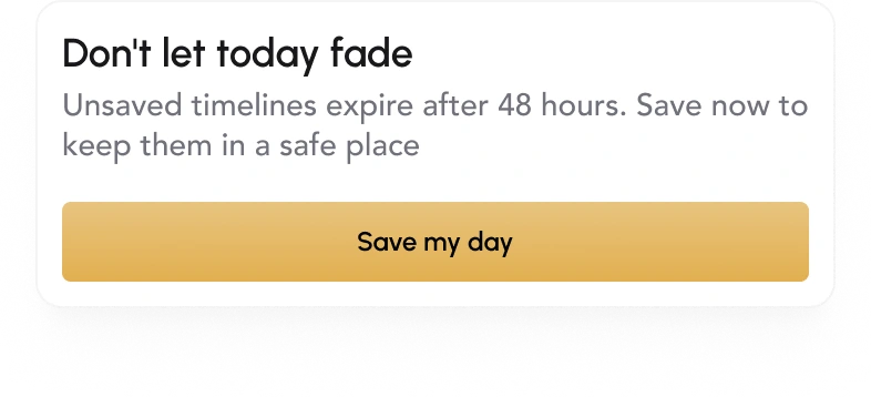 Don’t let today fade: unsaved timelines expire after 48 hours
