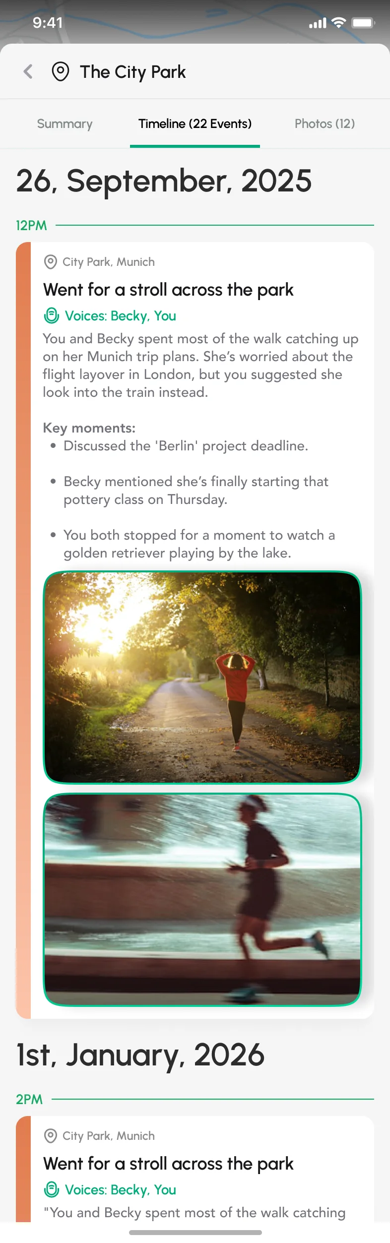 Timeline, 22 events