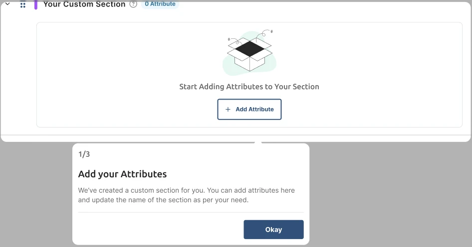 First-time tip: Add your attributes, step 1 of 3