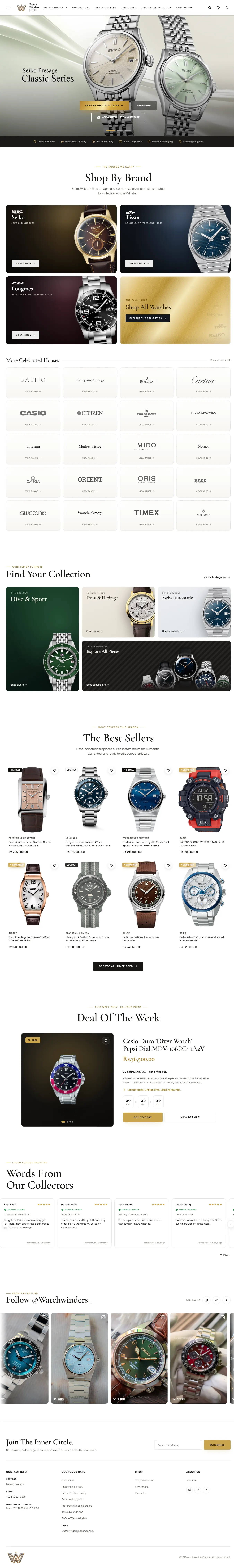 The new Watch Winders homepage hero